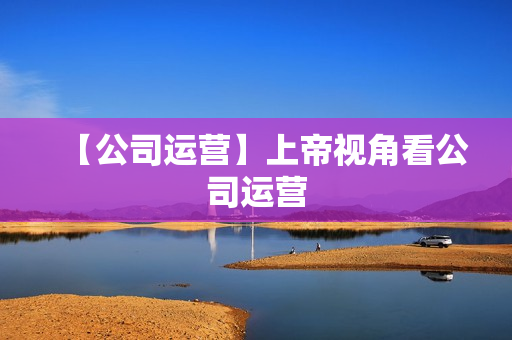 【公司运营】上帝视角看公司运营