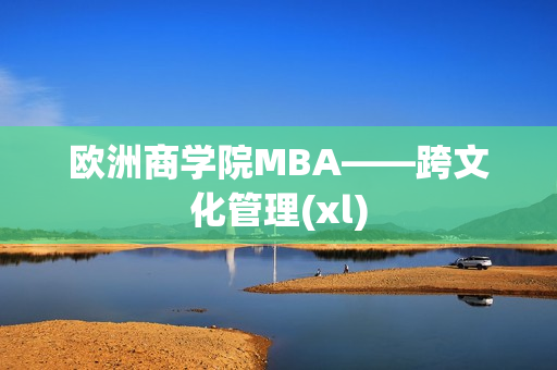 欧洲商学院MBA——跨文化管理(xl)