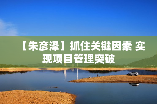 【朱彦泽】抓住关键因素 实现项目管理突破