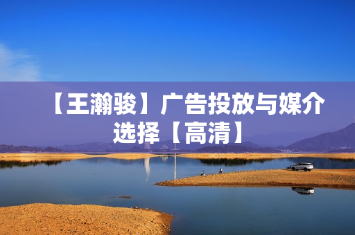 【王瀚骏】广告投放与媒介选择【高清】