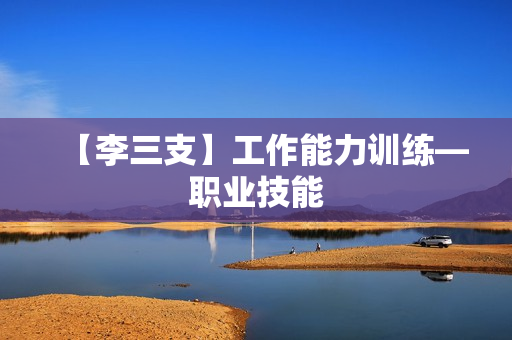 【李三支】工作能力训练—职业技能