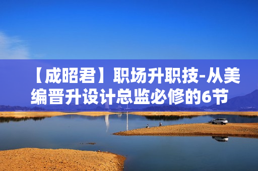 【成昭君】职场升职技-从美编晋升设计总监必修的6节课