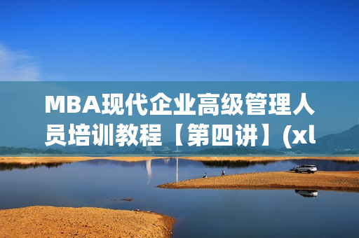 MBA现代企业高级管理人员培训教程【第四讲】(xl)