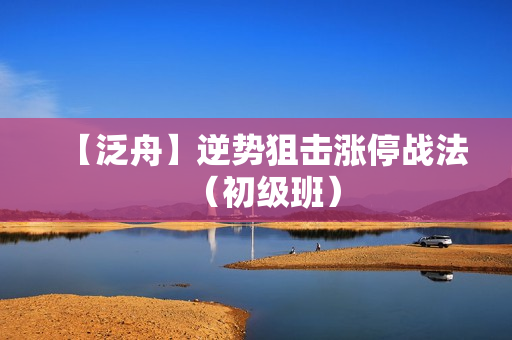 【泛舟】逆势狙击涨停战法（初级班）