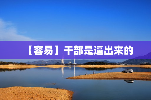 【容易】干部是逼出来的
