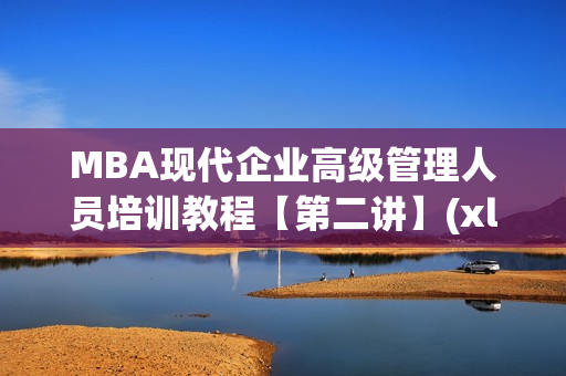 MBA现代企业高级管理人员培训教程【第二讲】(xl)