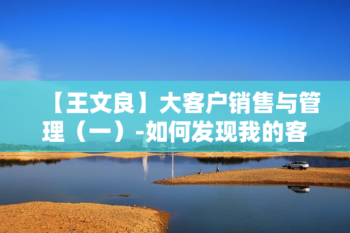 【王文良】大客户销售与管理（一）-如何发现我的客户【高清】