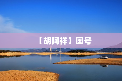 【胡阿祥】国号