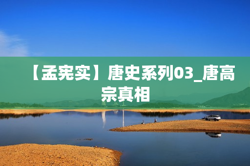 【孟宪实】唐史系列03_唐高宗真相