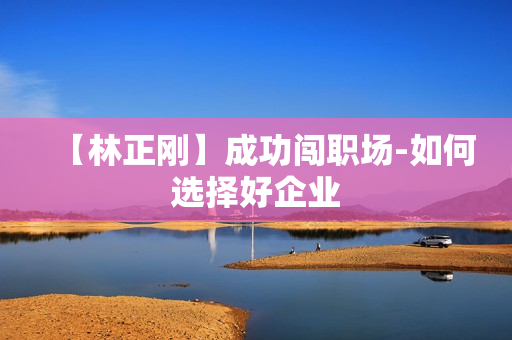 【林正刚】成功闯职场-如何选择好企业