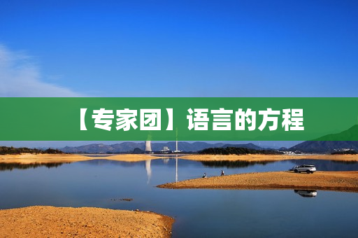 【专家团】语言的方程