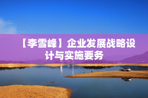 【李雪峰】企业发展战略设计与实施要务