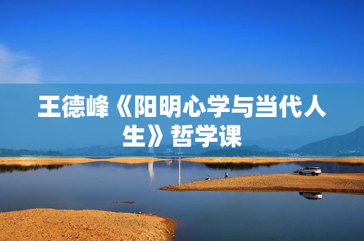 王德峰《阳明心学与当代人生》哲学课