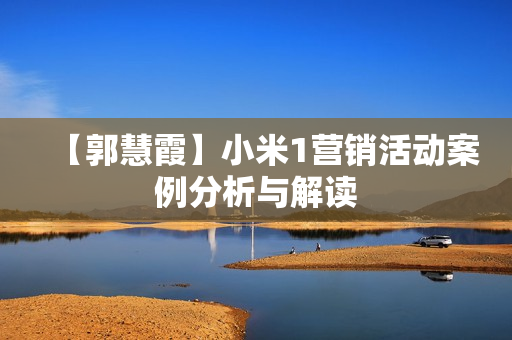 【郭慧霞】小米1营销活动案例分析与解读