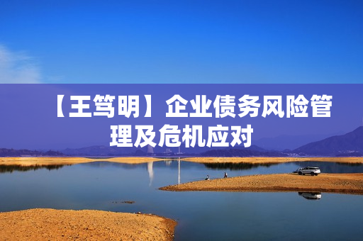 【王笃明】企业债务风险管理及危机应对  第1张