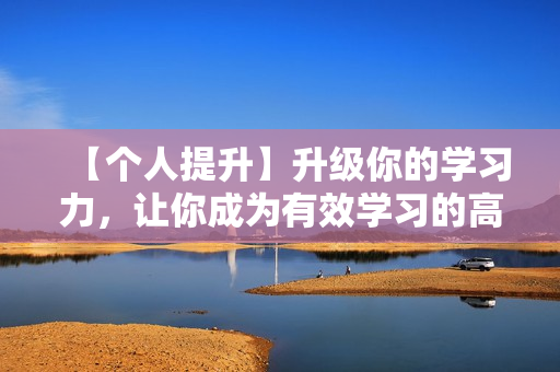 【个人提升】升级你的学习力，让你成为有效学习的高手
