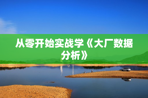 从零开始实战学《大厂数据分析》