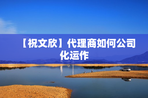 【祝文欣】代理商如何公司化运作