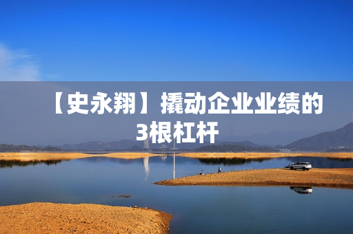 【史永翔】撬动企业业绩的3根杠杆