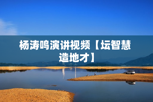 杨涛鸣演讲视频【坛智慧 造地才】