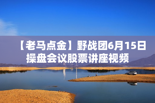 【老马点金】野战团6月15日操盘会议股票讲座视频