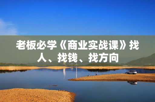 老板必学《商业实战课》找人、找钱、找方向