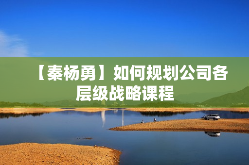 【秦杨勇】如何规划公司各层级战略课程