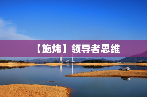 【施炜】领导者思维