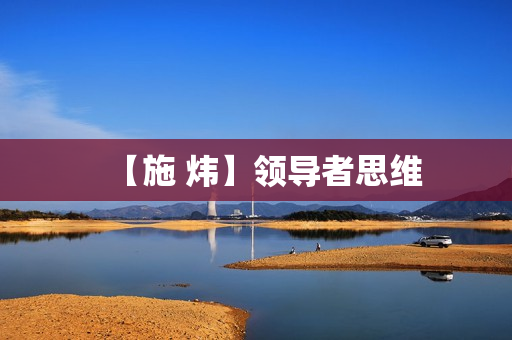 【施 炜】领导者思维