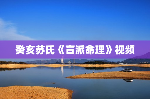 癸亥苏氏《盲派命理》视频