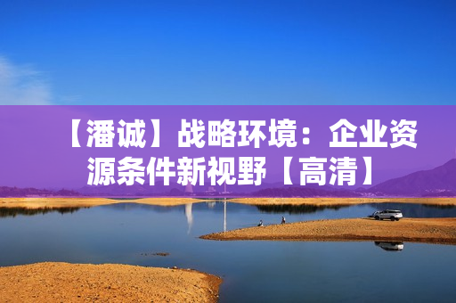【潘诚】战略环境：企业资源条件新视野【高清】
