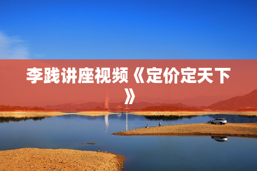 李践讲座视频《定价定天下》