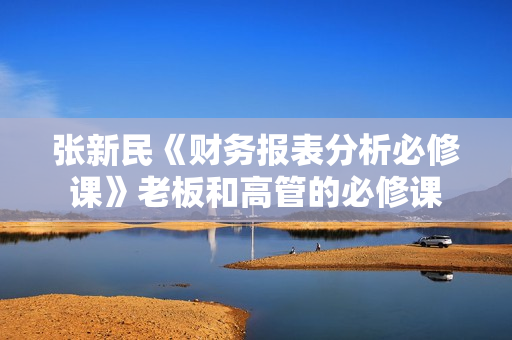 张新民《财务报表分析必修课》老板和高管的必修课
