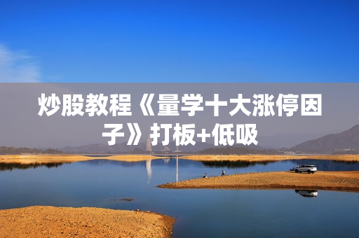 炒股教程《量学十大涨停因子》打板+低吸