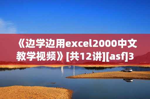 《边学边用excel2000中文教学视频》[共12讲][asf]317mb