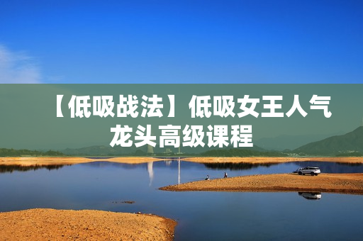 【低吸战法】低吸女王人气龙头高级课程
