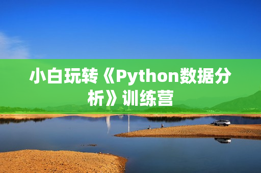 小白玩转《Python数据分析》训练营