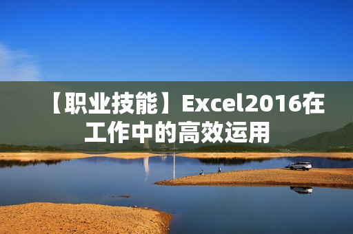 【职业技能】Excel2016在工作中的高效运用