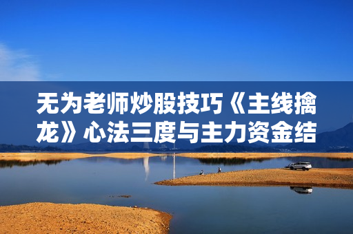 无为老师炒股技巧《主线擒龙》心法三度与主力资金结合