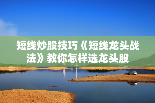 短线炒股技巧《短线龙头战法》教你怎样选龙头股