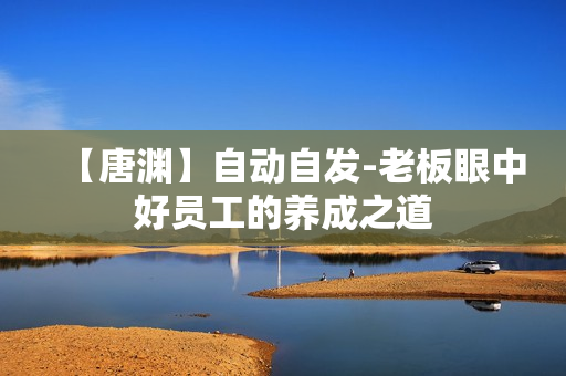 【唐渊】自动自发-老板眼中好员工的养成之道