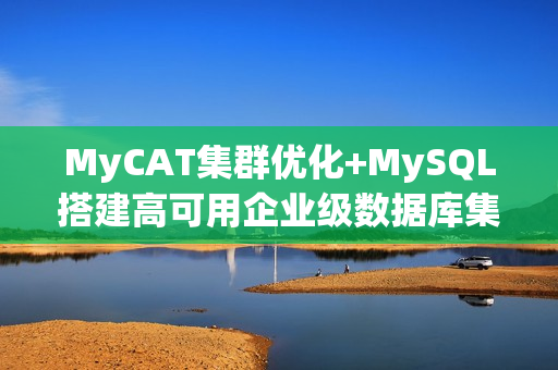 MyCAT集群优化+MySQL搭建高可用企业级数据库集群 MyCAT+MySQL殿堂进阶实战课程