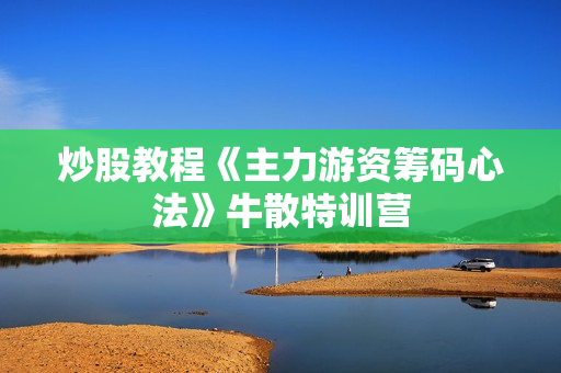 炒股教程《主力游资筹码心法》牛散特训营