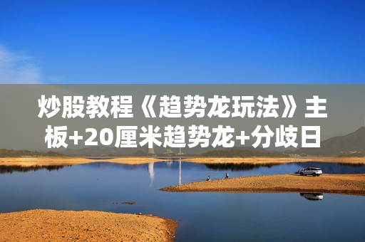 炒股教程《趋势龙玩法》主板+20厘米趋势龙+分歧日尾盘战法
