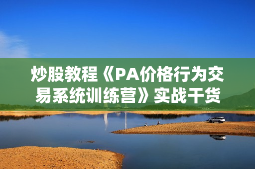 炒股教程《PA价格行为交易系统训练营》实战干货