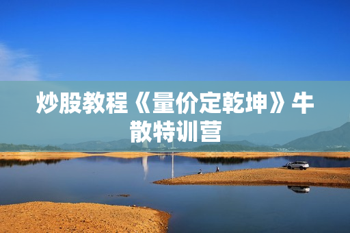 炒股教程《量价定乾坤》牛散特训营