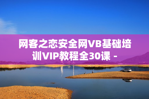 网客之恋安全网VB基础培训VIP教程全30课 -