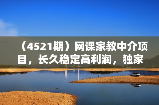 （4521期）网课家教中介项目，长久稳定高利润，独家教程引流，每单赚几张