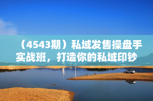 （4543期）私域发售操盘手实战班，打造你的私域印钞机