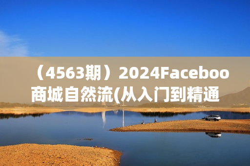 （4563期）2024Faceboo商城自然流(从入门到精通)，玩转脸书商城全闭环